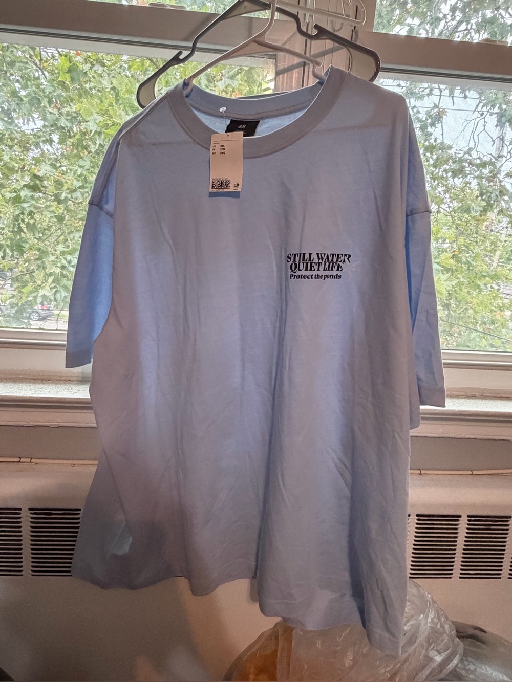 H&M Loose Fit Light Blue Short Sleeve 3x Tee